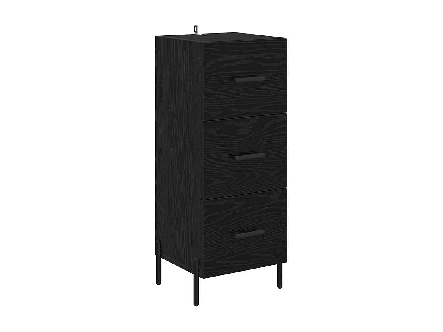Buffet Chêne noir 34 x 34,5 x 90 cm Bois d'ingénierie