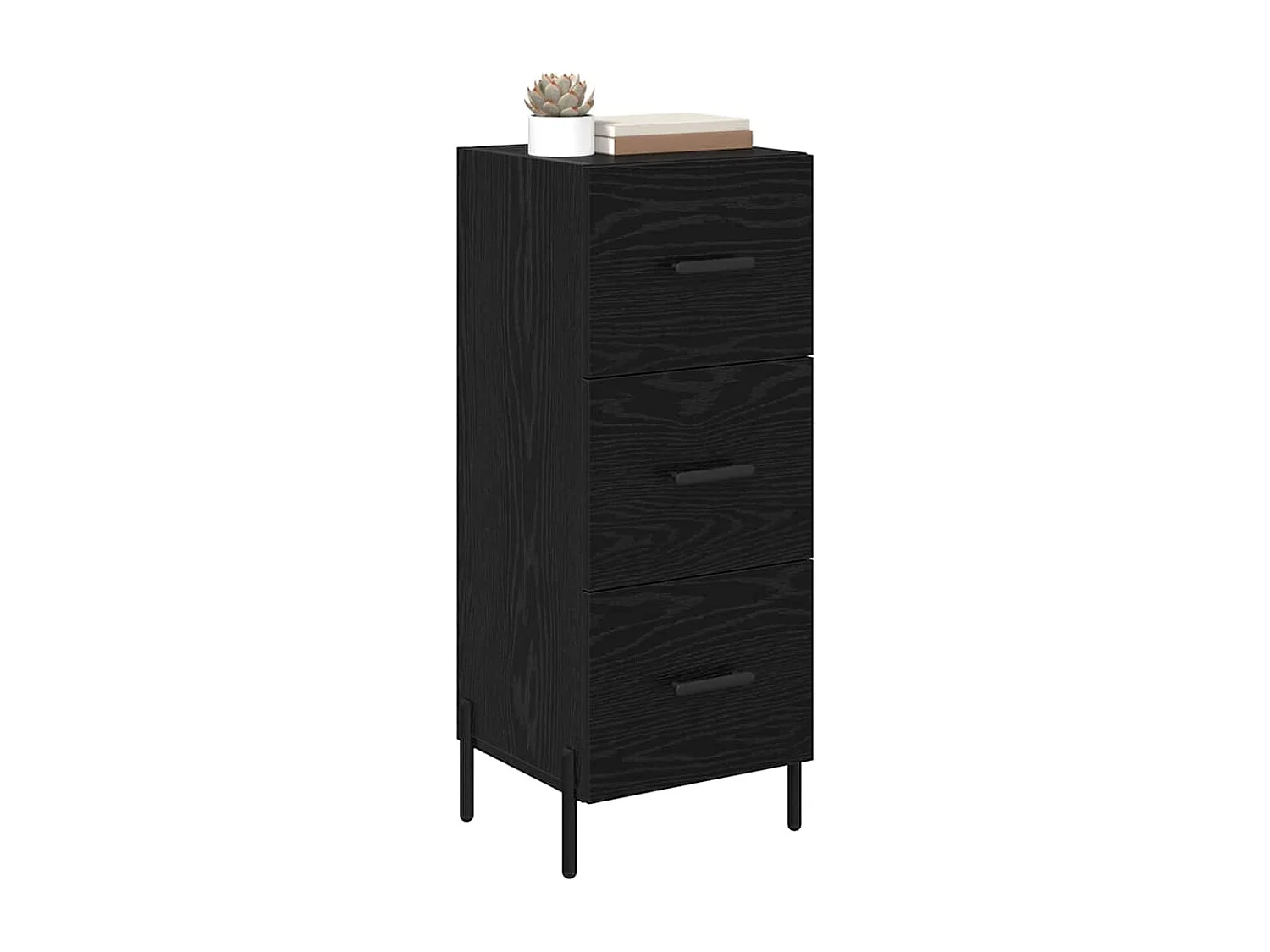 Buffet Chêne noir 34 x 34,5 x 90 cm Bois d'ingénierie