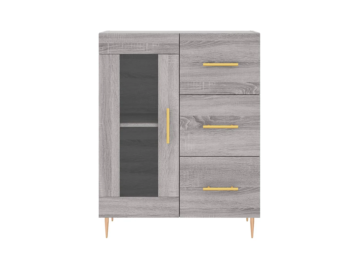 Buffet haut Sonoma gris 69,5x34x180 cm Bois d'ingénierie