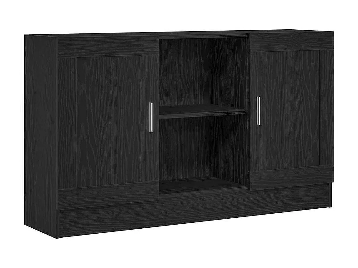 Buffet Noir 120 x 30.5 x 70 cm Bois d'ingénierie