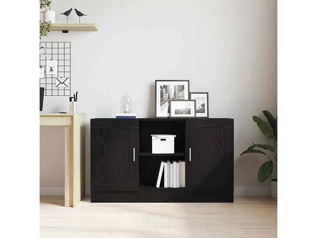 Buffet Noir 120 x 30.5 x 70 cm Bois d'ingénierie