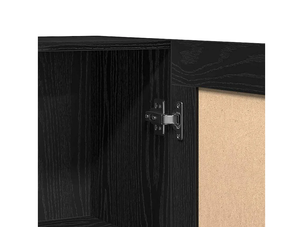 Buffet Noir 120 x 30.5 x 70 cm Bois d'ingénierie