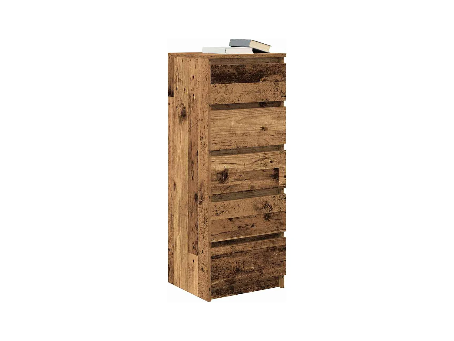 Buffet avec tiroirs vieux bois 37,5x35x99 cm bois d'ingénierie