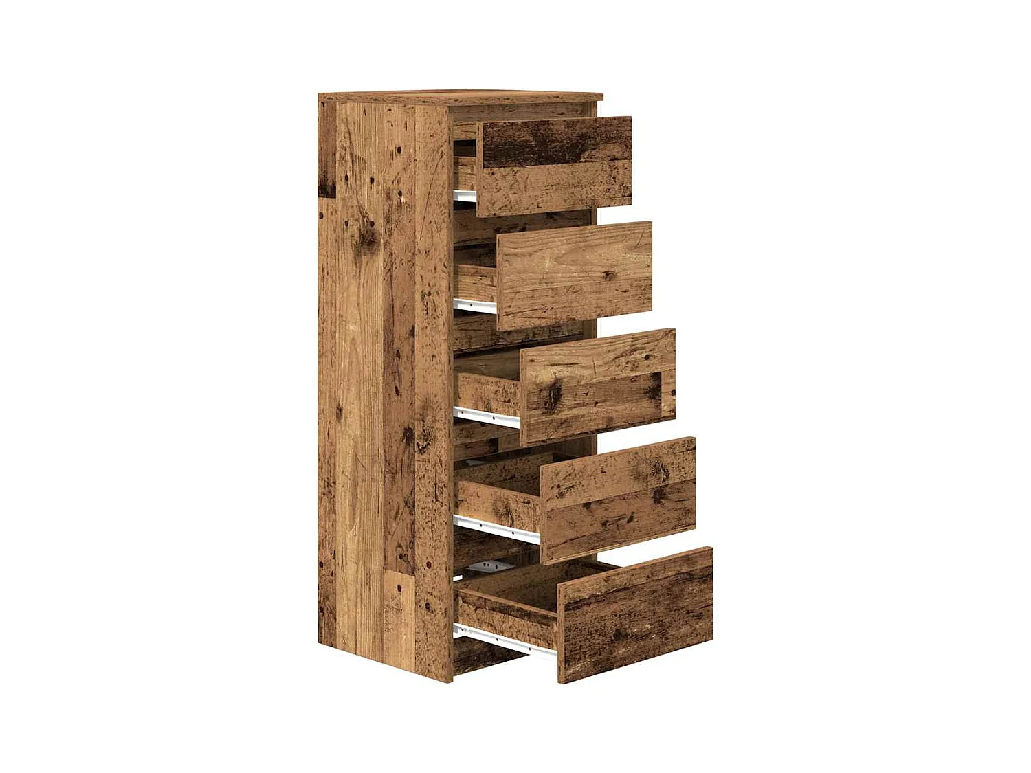 Buffet avec tiroirs vieux bois 37,5x35x99 cm bois d'ingénierie