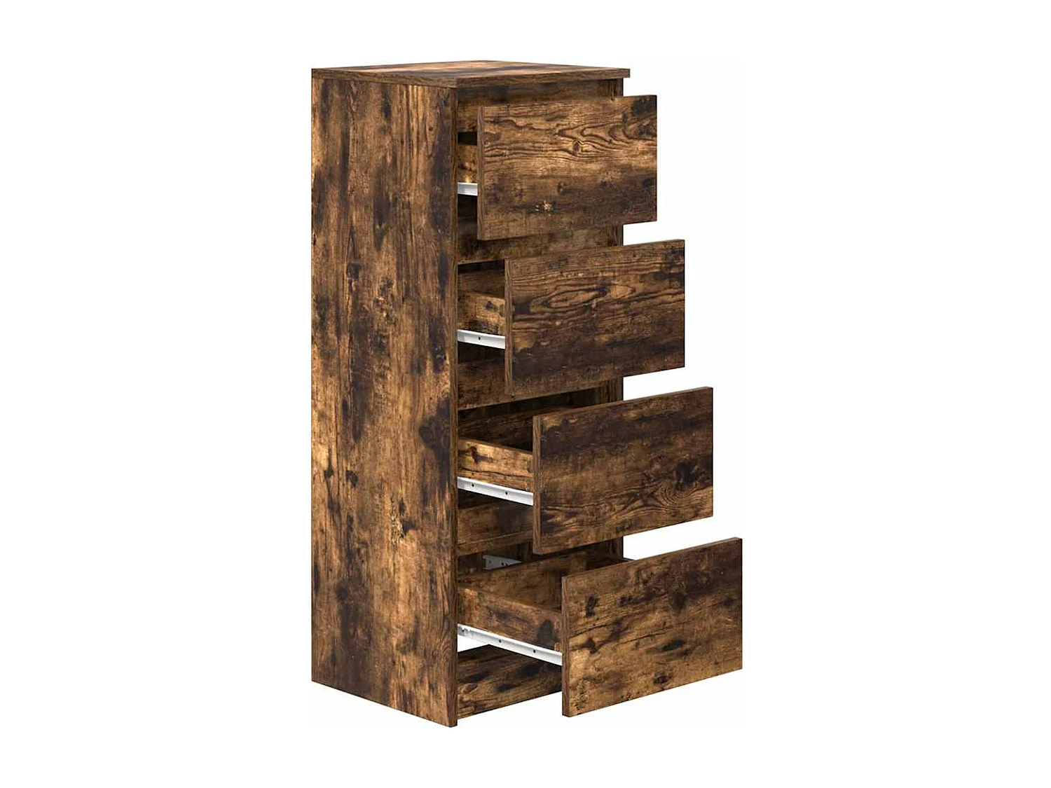 Buffet chêne fumé 37,5x35x99 cm bois d'ingénierie