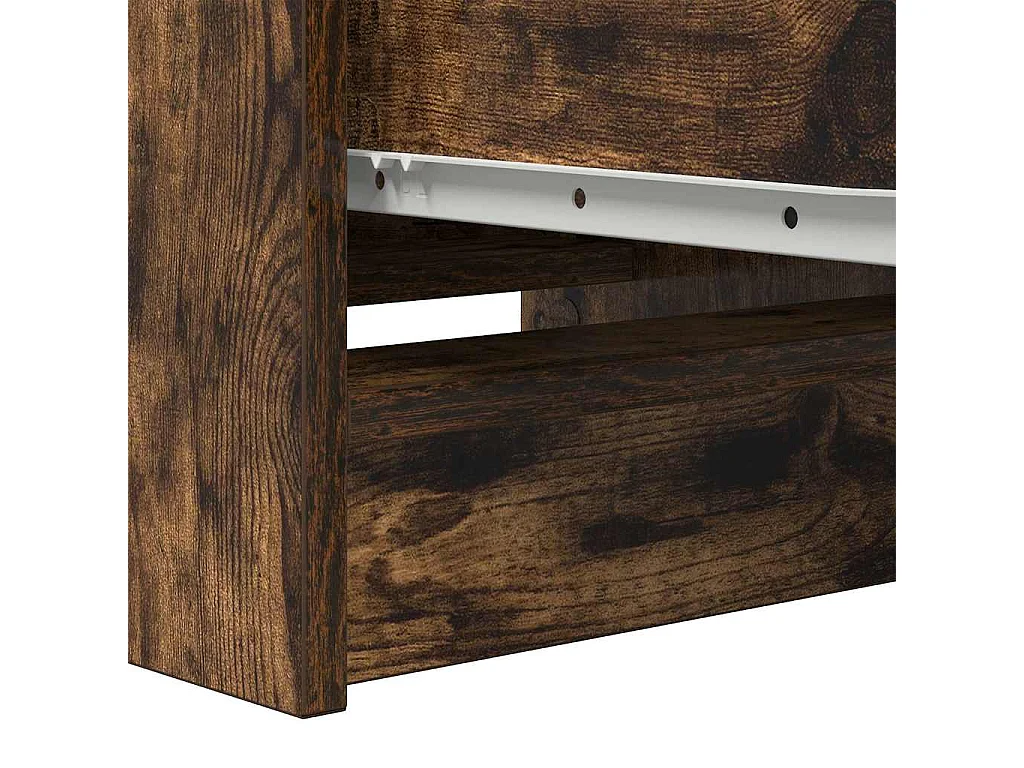 Buffet chêne fumé 37,5x35x99 cm bois d'ingénierie