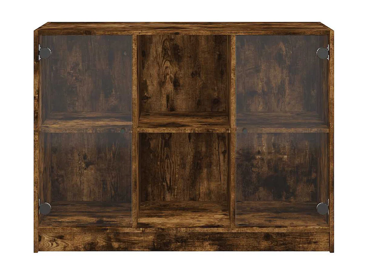 Buffet chêne fumé 102x37x75,5 cm bois d'ingénierie