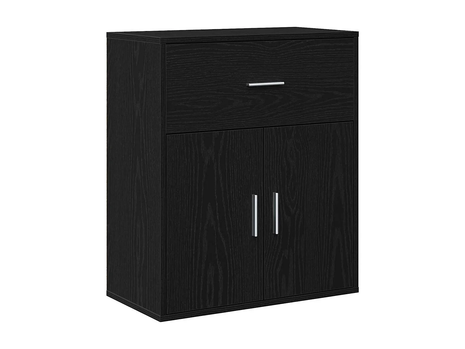 Buffet avec tiroir Chêne noir 60 x 31 x 70 cm Bois d'ingénierie