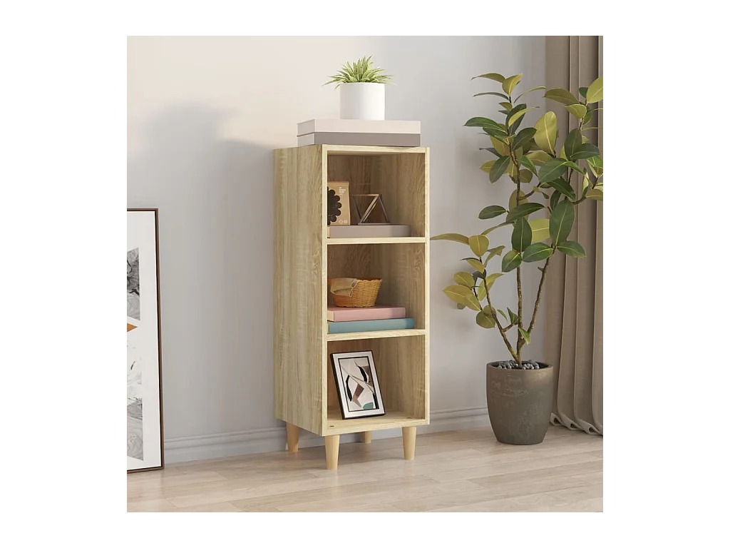 Dressoir 34,5x32,5x90 cm bewerkt hout sonoma eikenkleurig