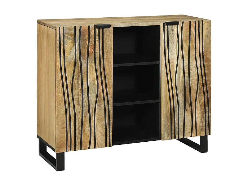 Aparador Marrón 90 x 33 x 75 cm madera maciza de mango