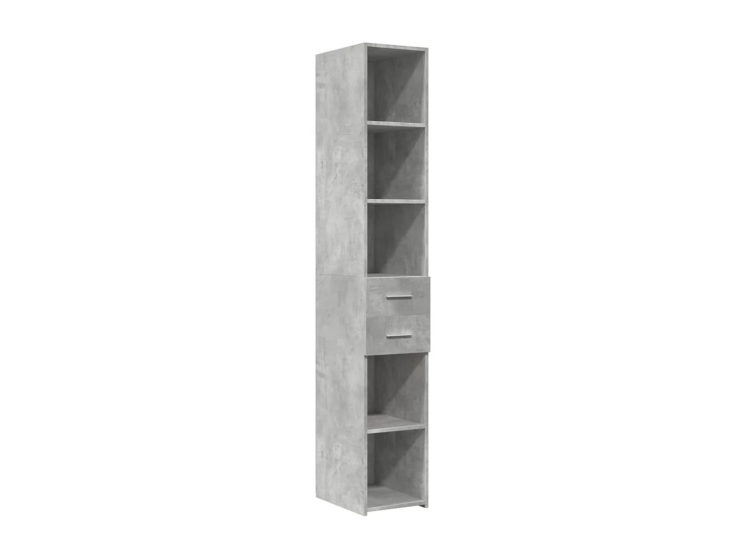 Buffet haut gris béton 30x42,5x185 cm bois d'ingénierie