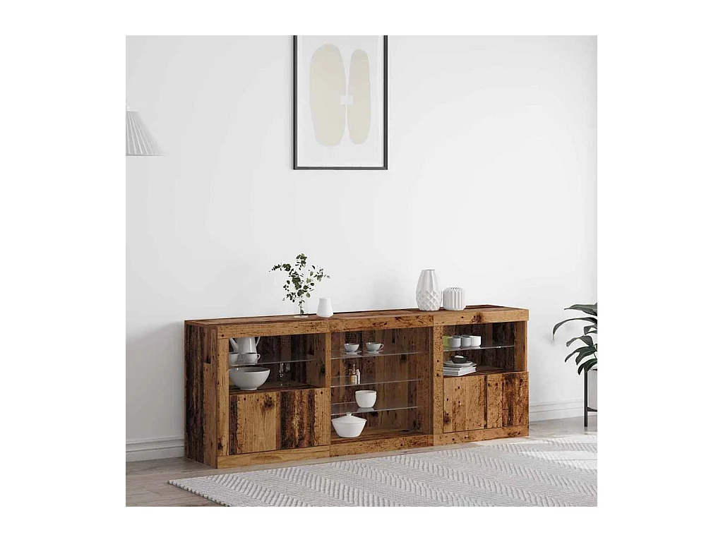 Buffet Bois ancien 181.5 x 37 x 67 cm Bois d'ingénierie