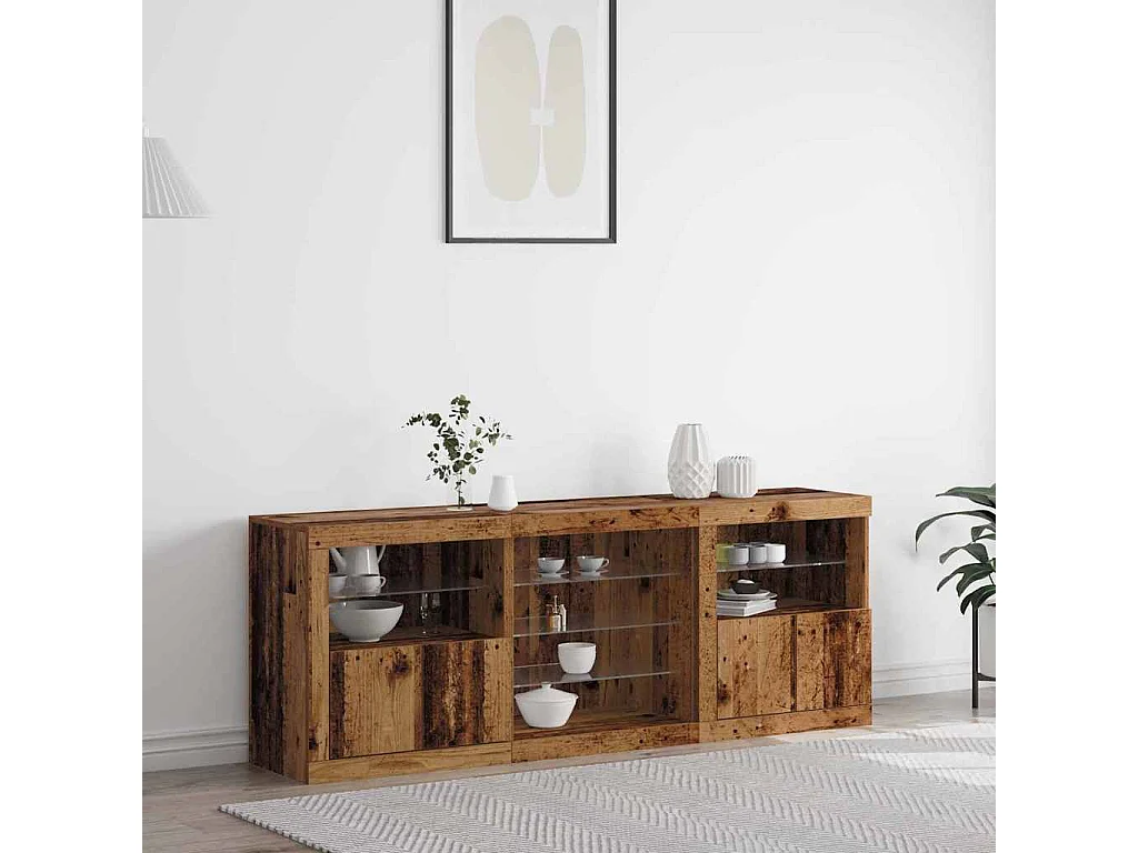 Buffet Bois ancien 181.5 x 37 x 67 cm Bois d'ingénierie