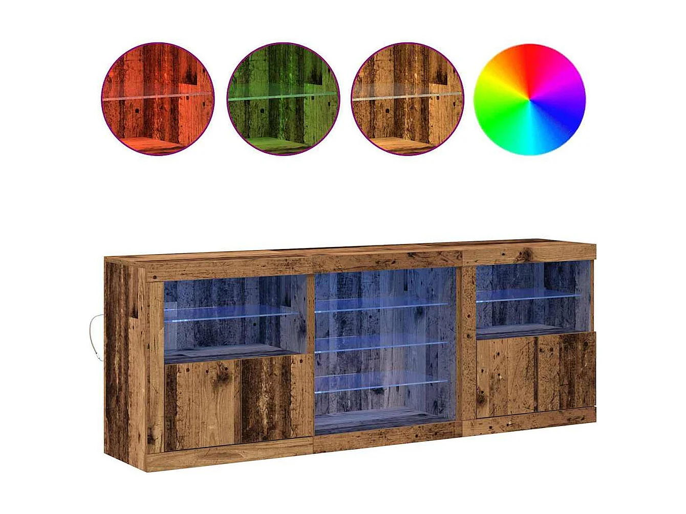 Buffet Bois ancien 181.5 x 37 x 67 cm Bois d'ingénierie