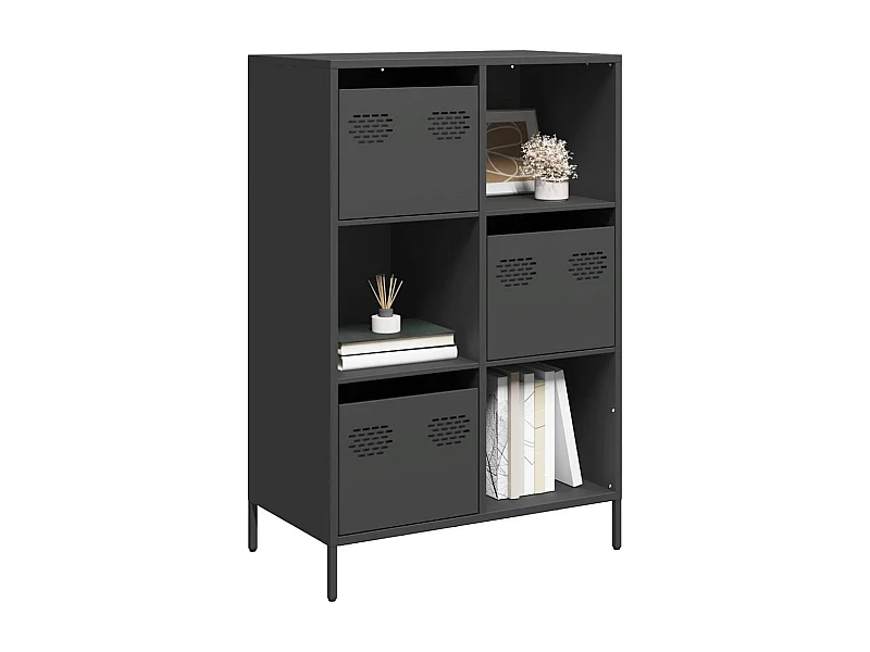 Móvel alto 68x39x103,5 cm aço preto