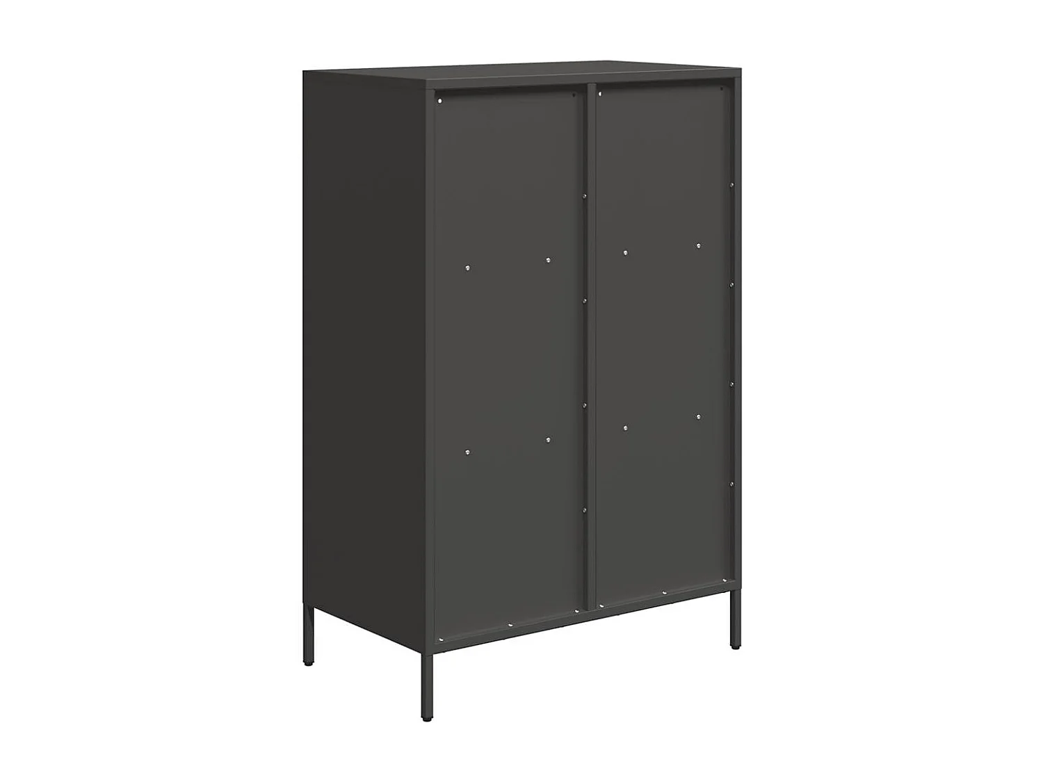 Buffet haut noir 68x39x103,5 cm acier