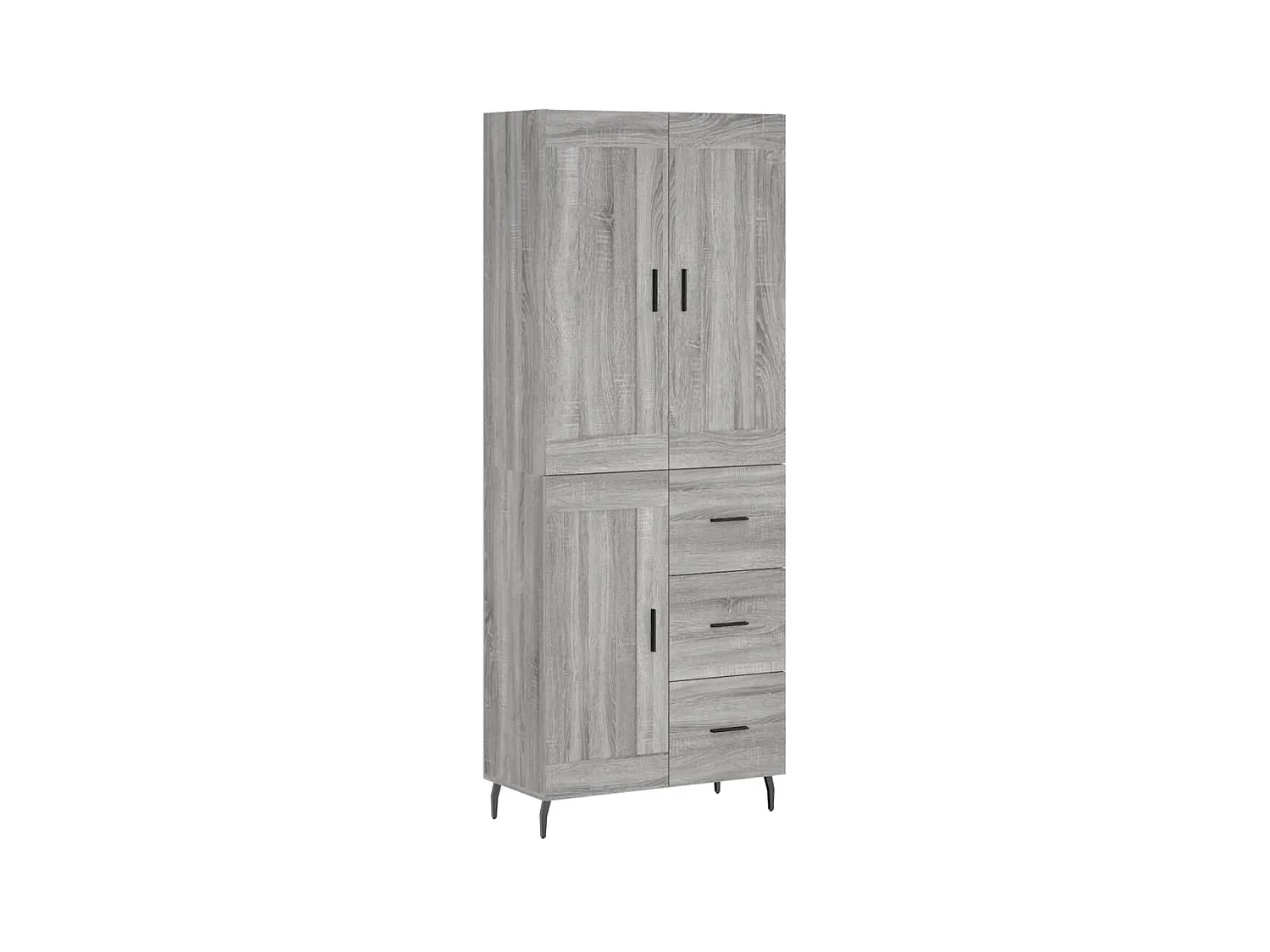 Buffet haut Sonoma gris 69,5x34x180 cm Bois d'ingénierie
