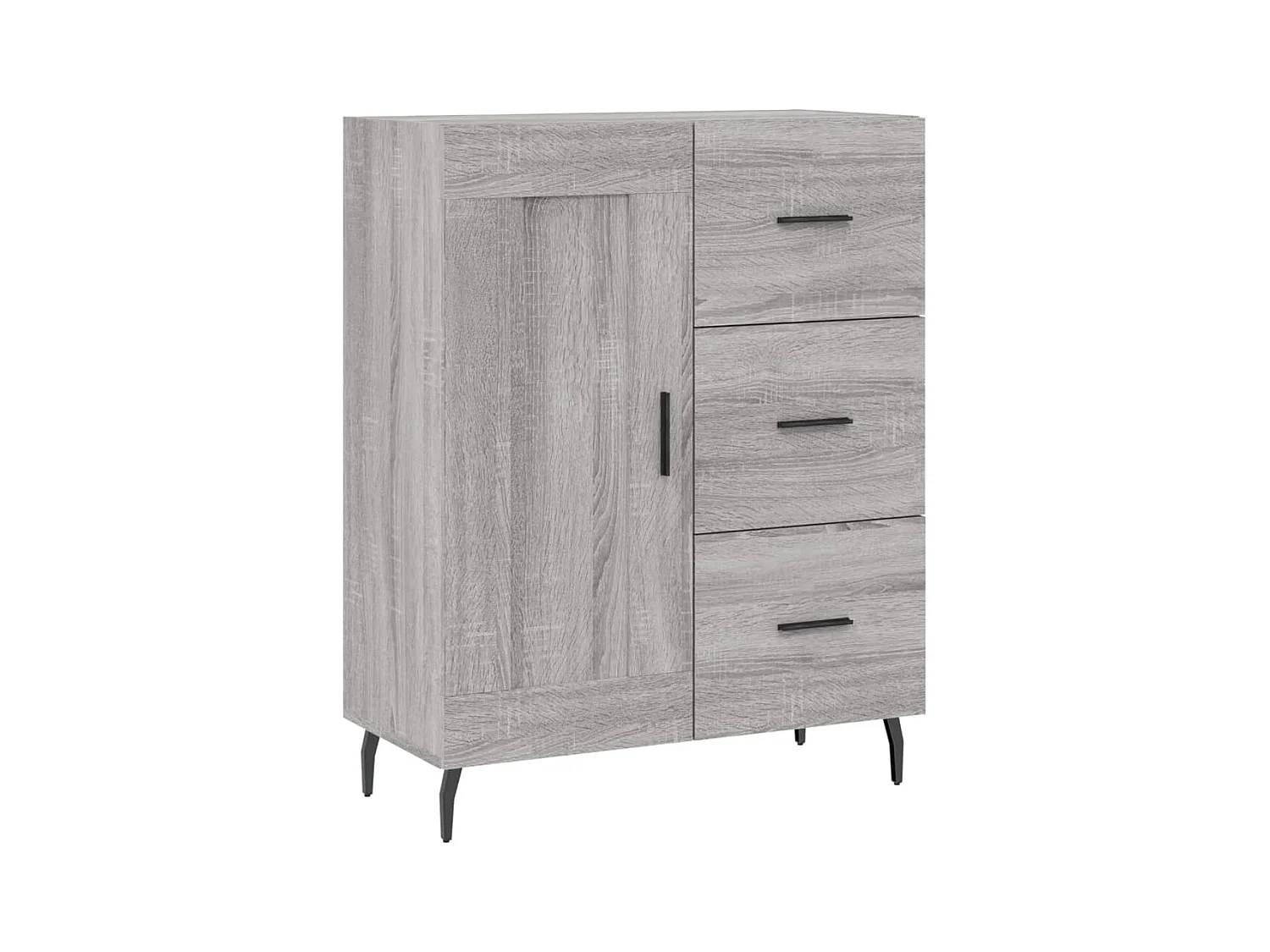 Buffet haut Sonoma gris 69,5x34x180 cm Bois d'ingénierie