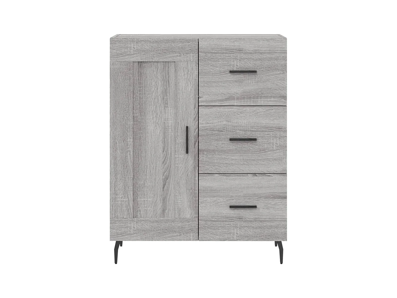 Buffet haut Sonoma gris 69,5x34x180 cm Bois d'ingénierie