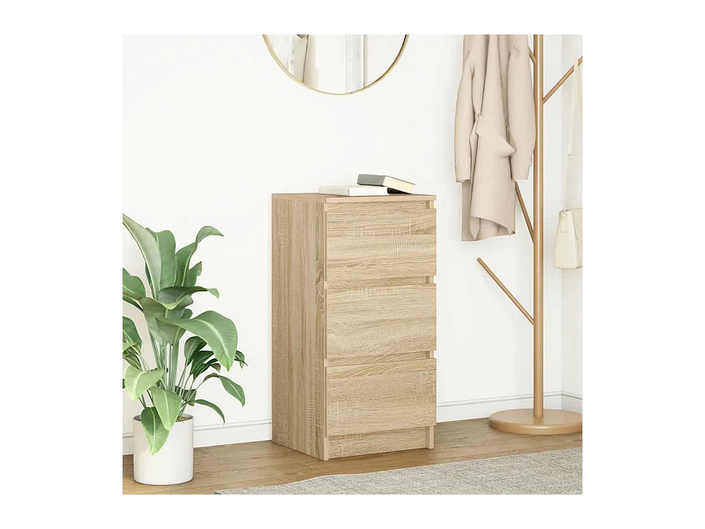 Aparador roble Sonoma 37,5x35x76 cm madera de ingeniería