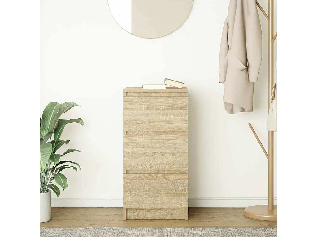 Buffet chêne sonoma 37,5x35x76 cm bois d'ingénierie