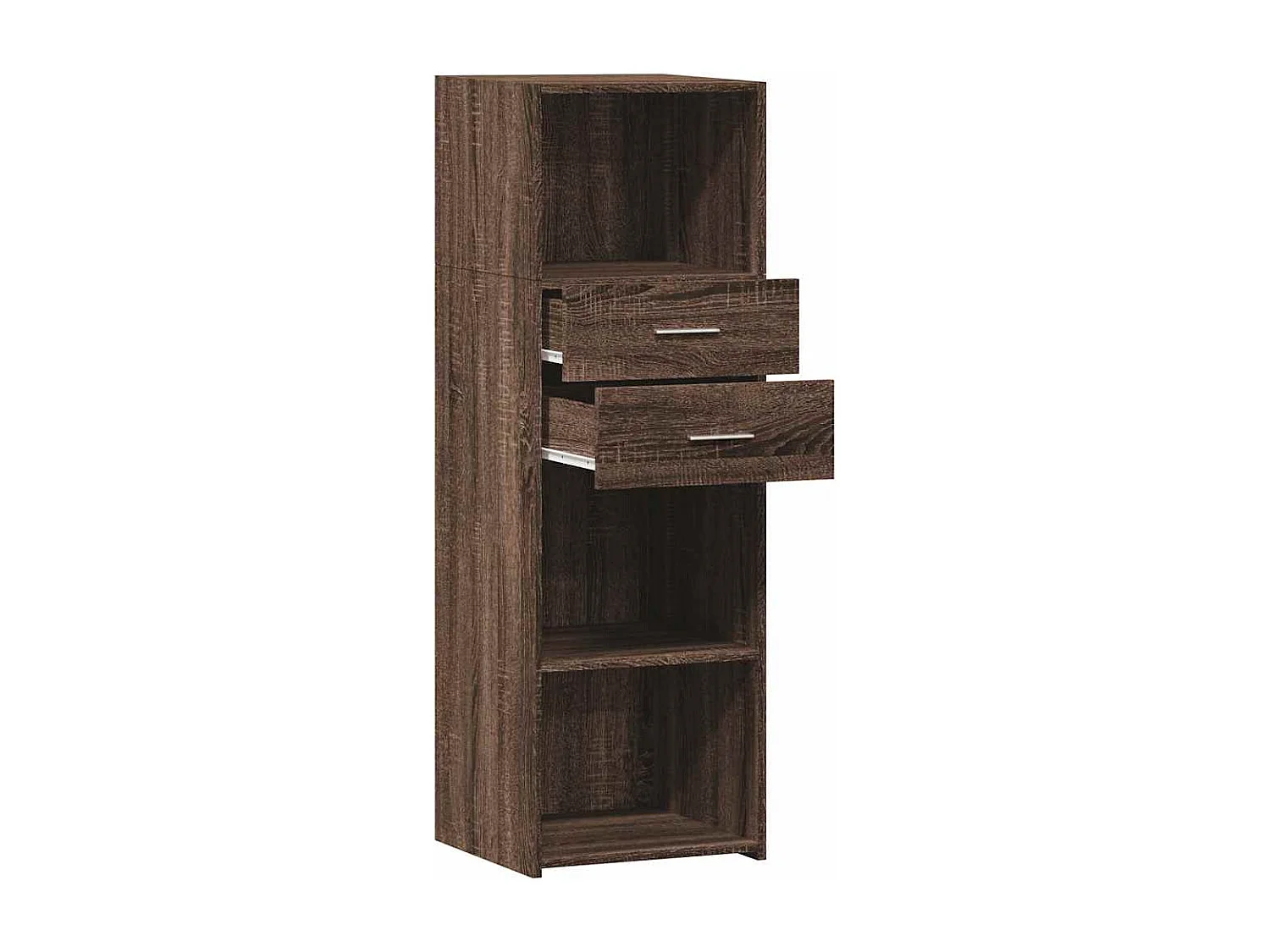 Buffet haut chêne marron 40x42,5x124 cm bois d'ingénierie