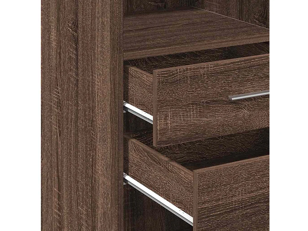 Buffet haut chêne marron 40x42,5x124 cm bois d'ingénierie