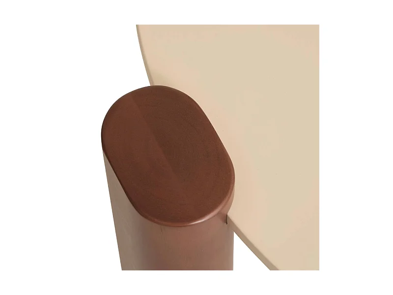 Table Basse Design "Jilani" 85cm Beige