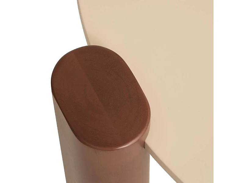 Table Basse Design "Jilani" 85cm Beige