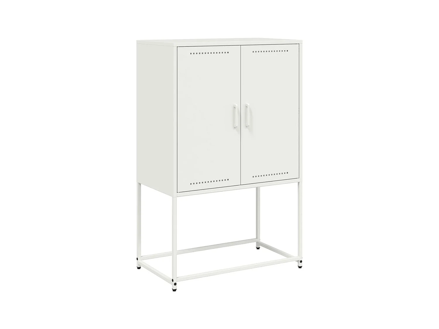 Buffet haut blanc 68,5x38,5x107 cm acier