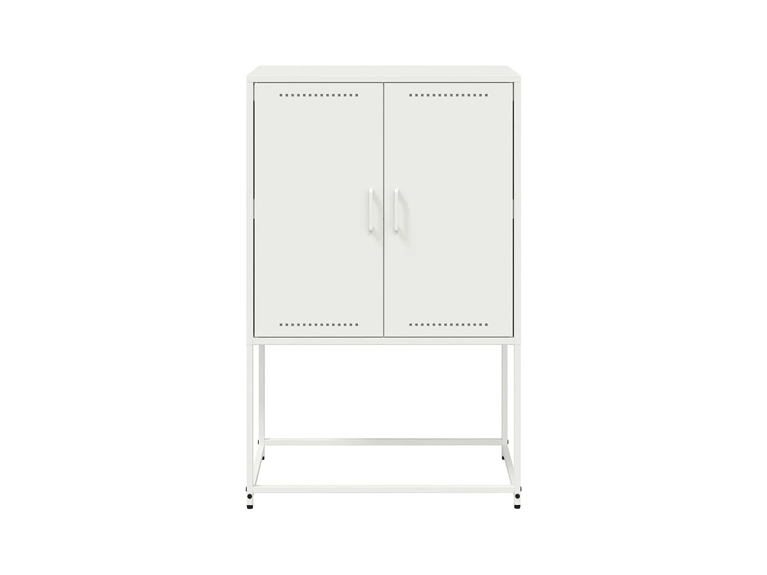 Buffet haut blanc 68,5x38,5x107 cm acier