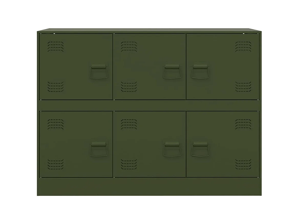 Buffet vert olive 99x39x73 cm acier