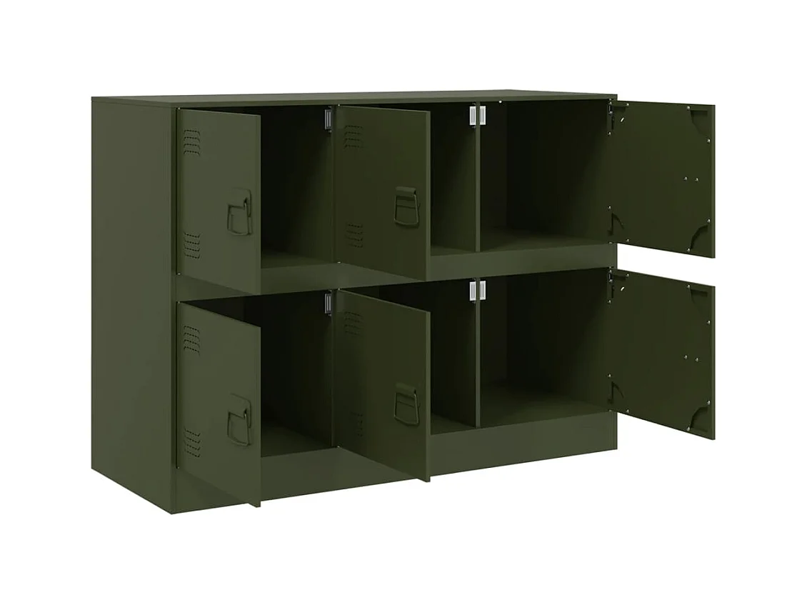 Buffet vert olive 99x39x73 cm acier