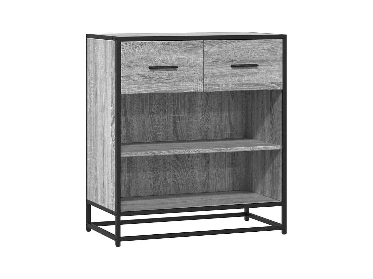 Aparador madera ingeniería gris sonoma 68x35x76 cm