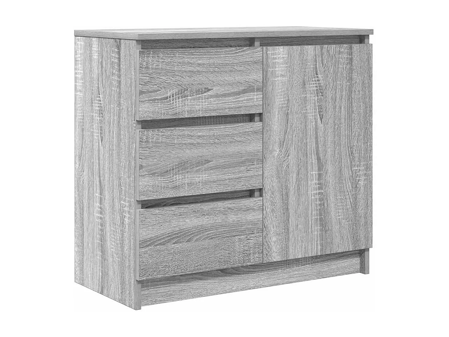 Buffet avec tiroir sonoma gris 71x35x65 cm bois d'ingénierie