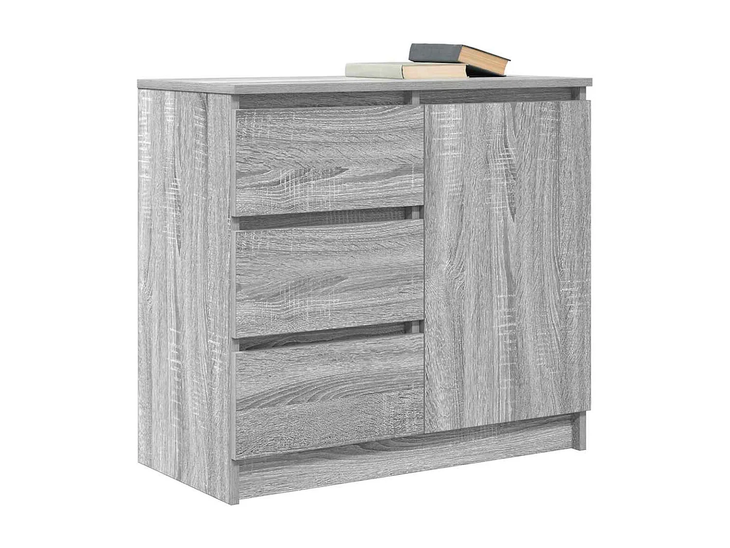 Buffet avec tiroir sonoma gris 71x35x65 cm bois d'ingénierie