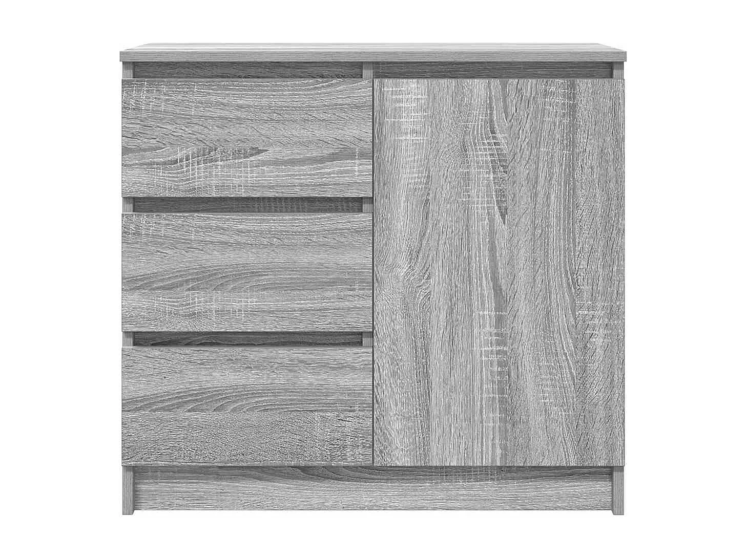 Buffet avec tiroir sonoma gris 71x35x65 cm bois d'ingénierie