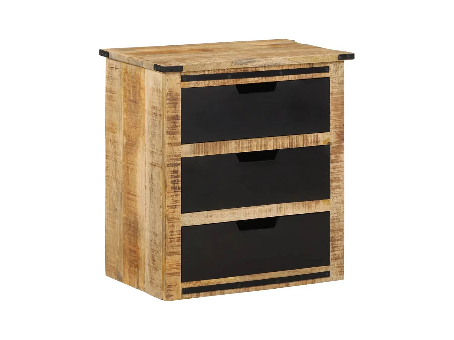 Buffet avec 3 tiroirs 55x35x60 cm bois massif de manguier
