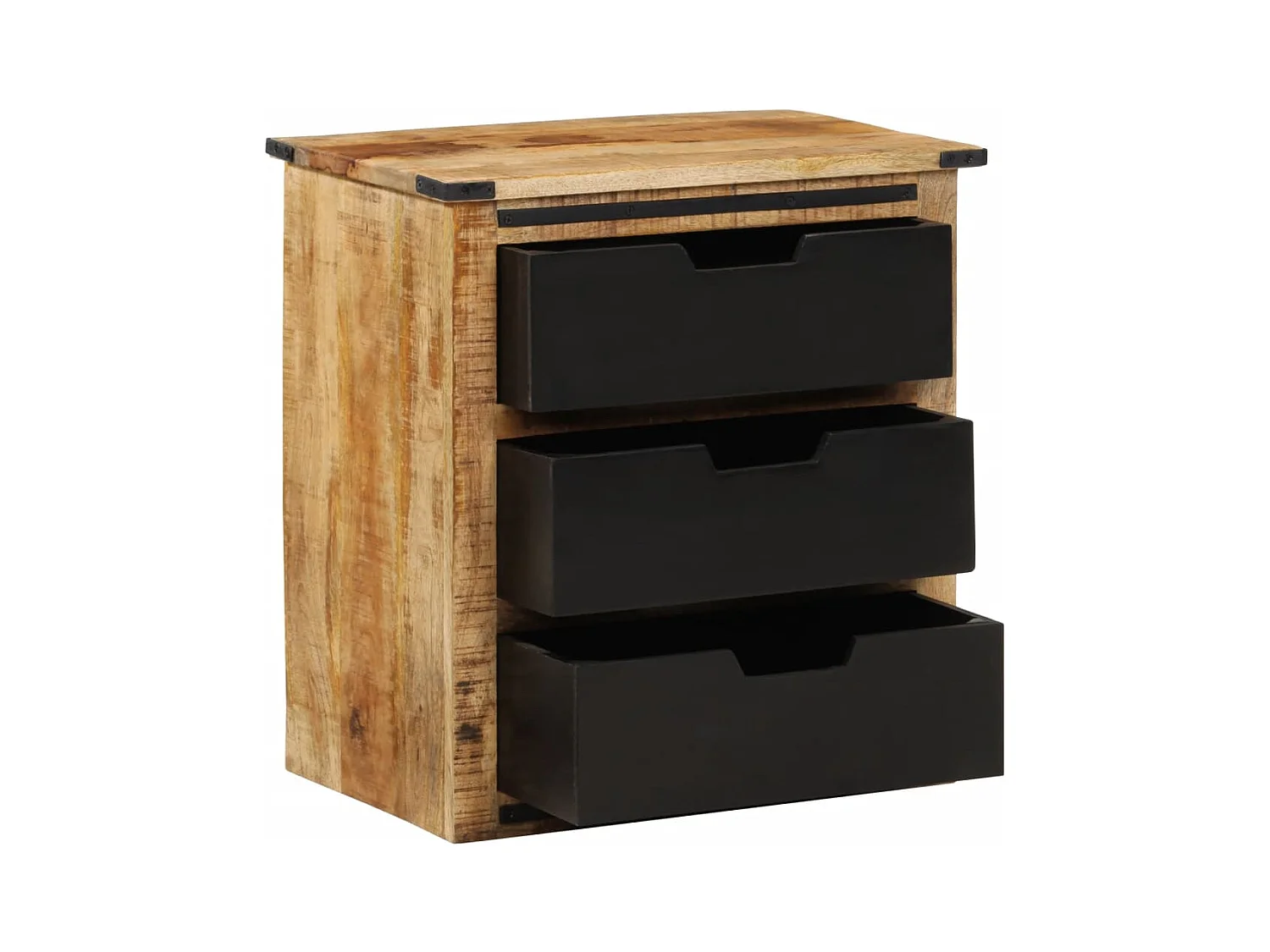 Buffet avec 3 tiroirs 55x35x60 cm bois massif de manguier