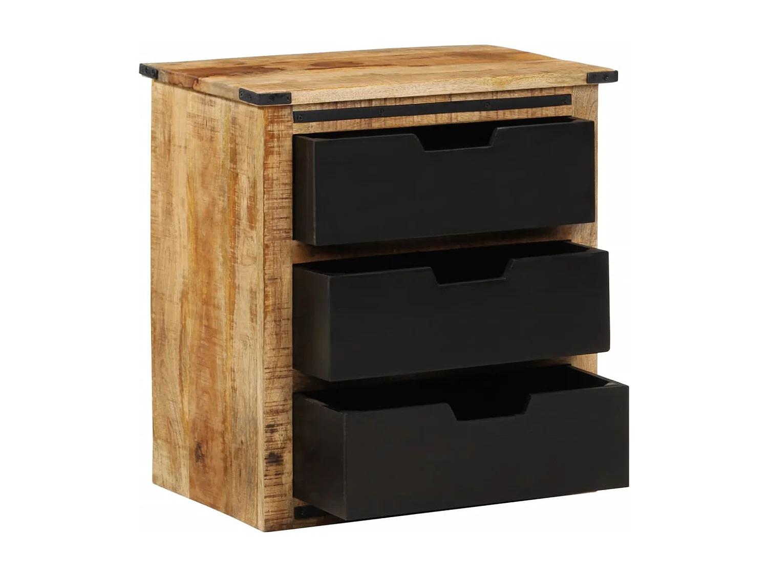 Buffet avec 3 tiroirs 55x35x60 cm bois massif de manguier