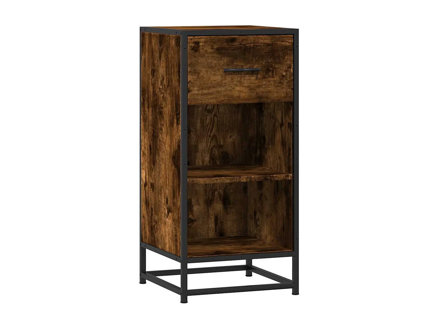 Aparador 35,5x35x76 cm deriv. de madeira/metal carvalho fumado