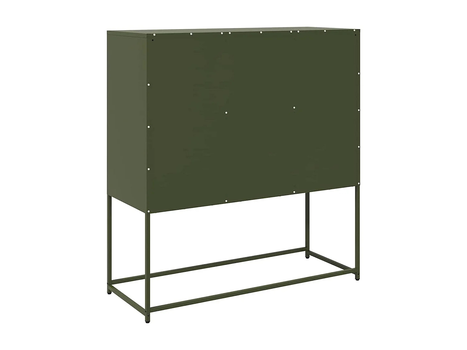 Buffet vert olive 100,5x39x107 cm acier laminé à froid