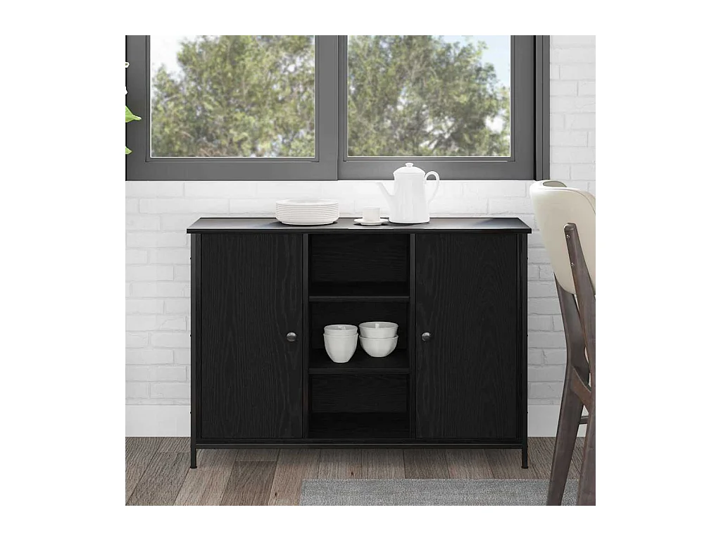 Buffet Chêne noir 100 x 35 x 70 cm Bois d'ingénierie