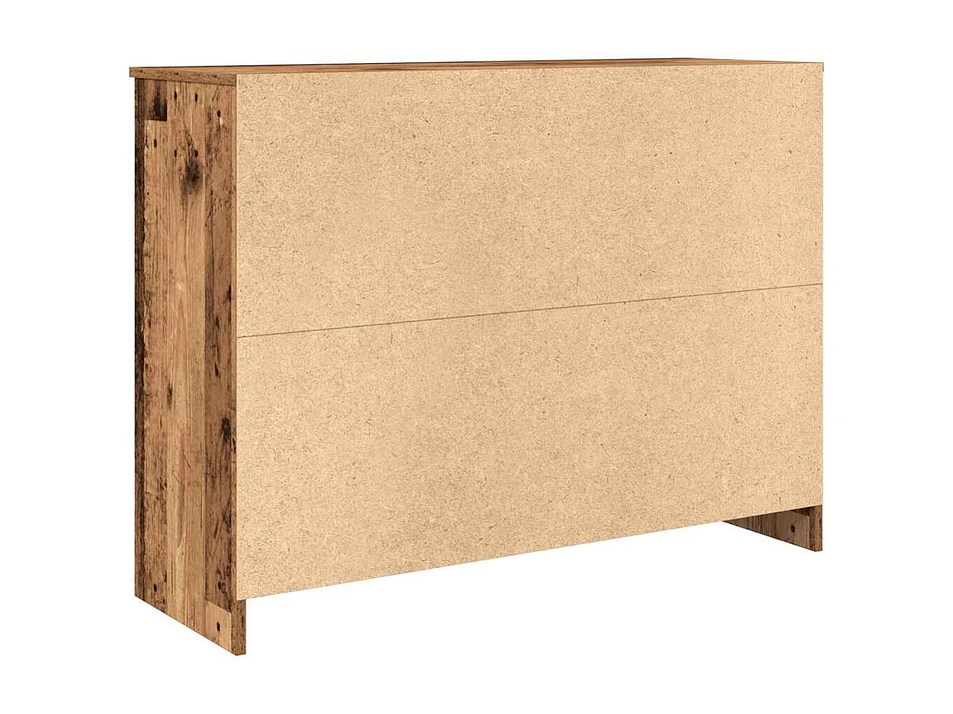 Buffet avec tiroir vieux bois 101x35x76 cm bois d'ingénierie