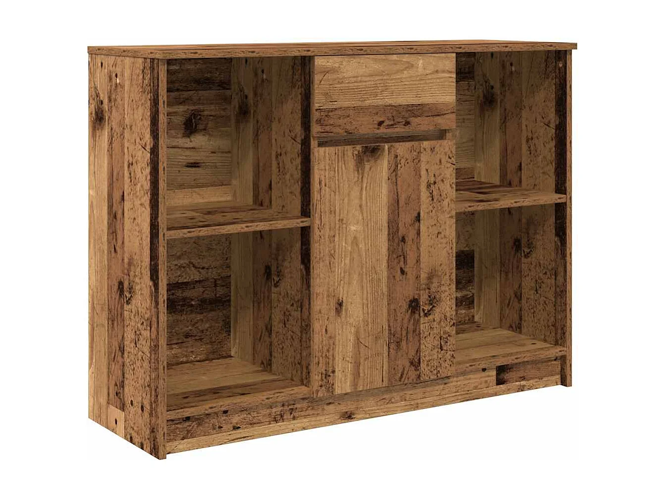Buffet avec tiroir vieux bois 101x35x76 cm bois d'ingénierie