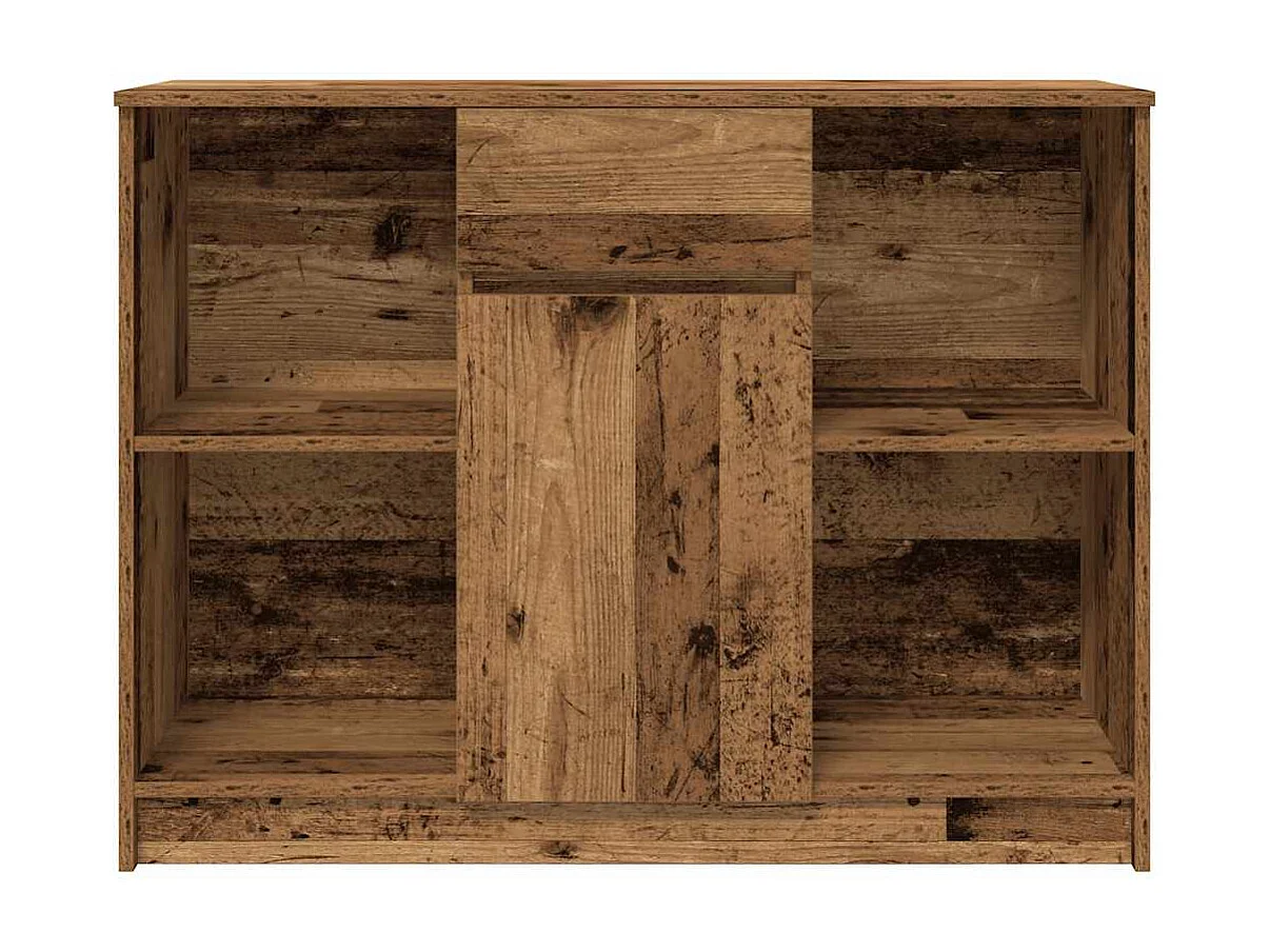 Buffet avec tiroir vieux bois 101x35x76 cm bois d'ingénierie