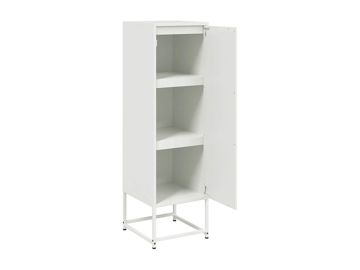 Buffet haut blanc 36x39x123 cm acier