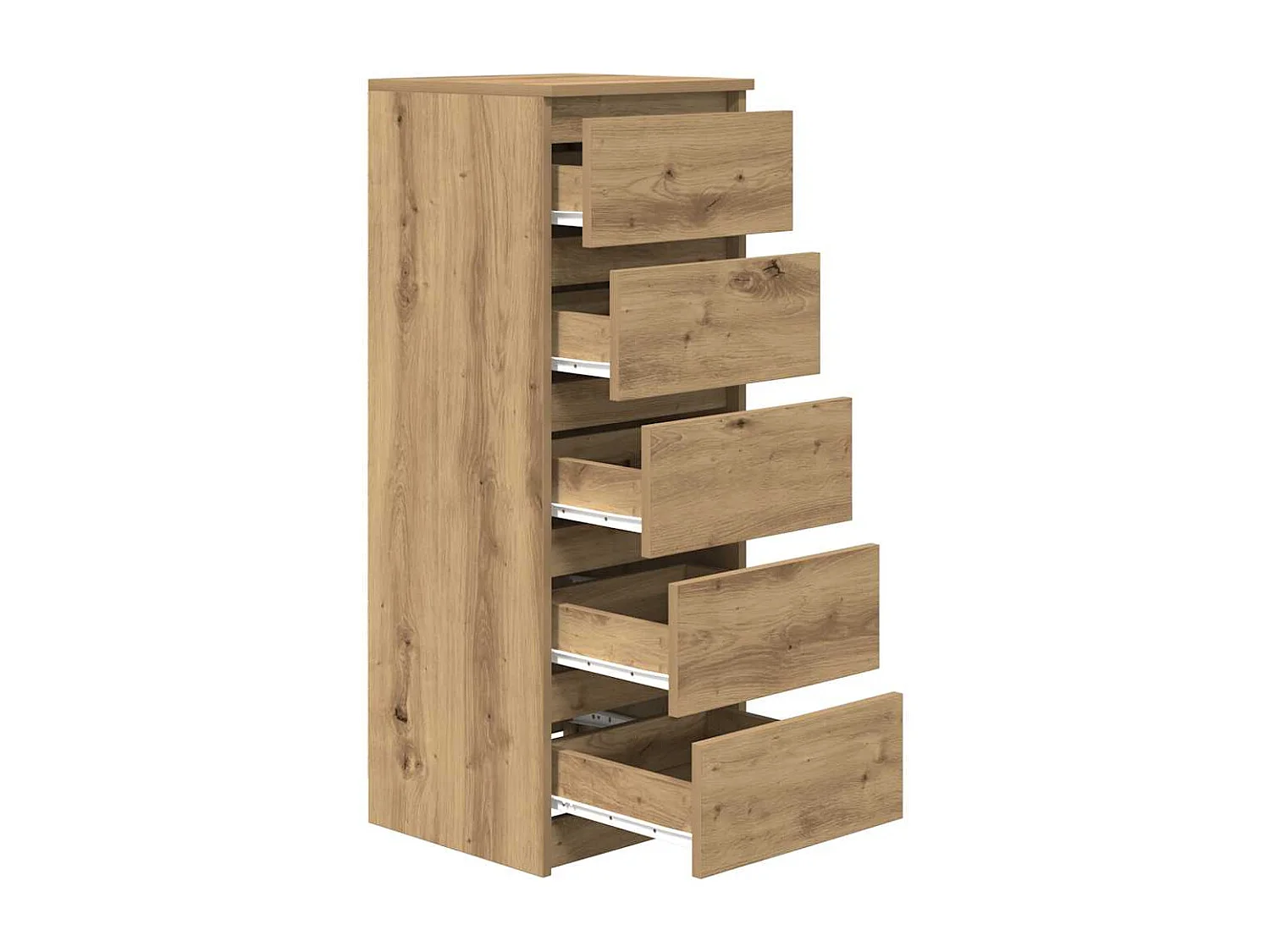 Buffet et tiroirs chêne artisanal 37,5x35x99 cm bois ingénierie