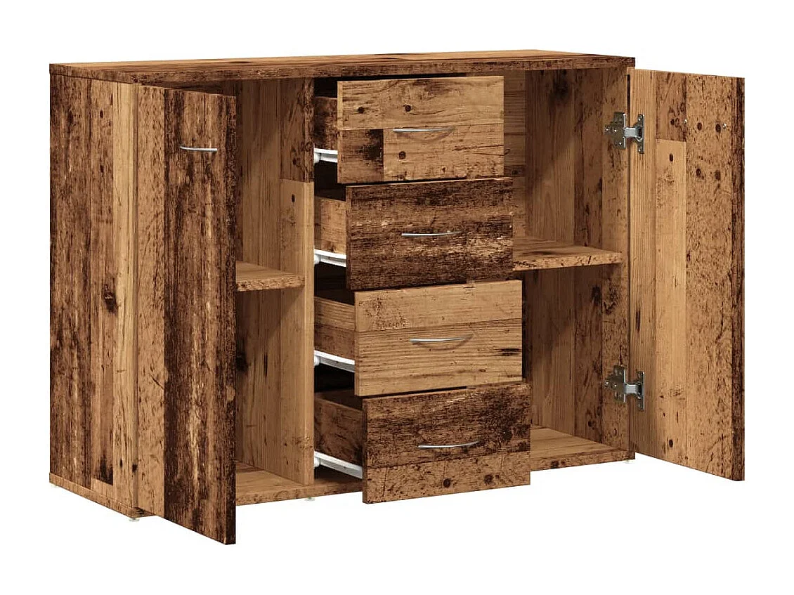 Buffet vieux bois 88x30x64 cm bois d'ingénierie