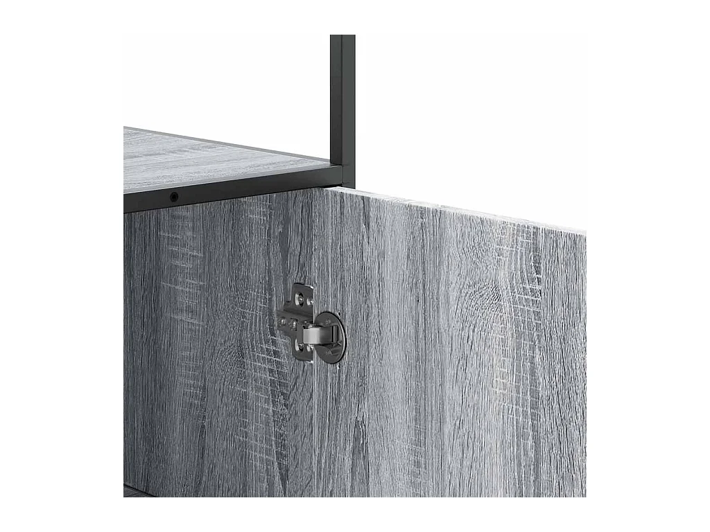 Buffet haut sonoma gris 68x35x139 cm bois d'ingénierie et métal